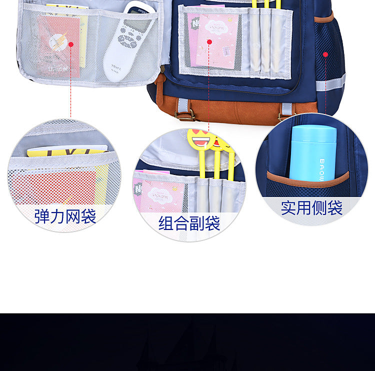 Primary 1-3-6 School Bag Breathable Leisure Backpack