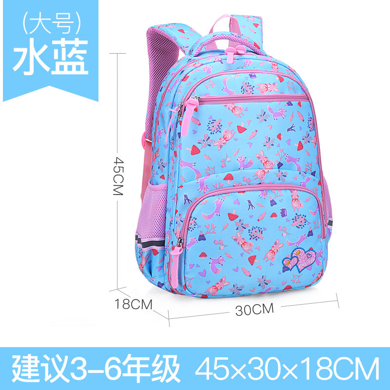 Schoolbag For Children Girls Grade 1-6 Sweet And Lovely Casual Backpack